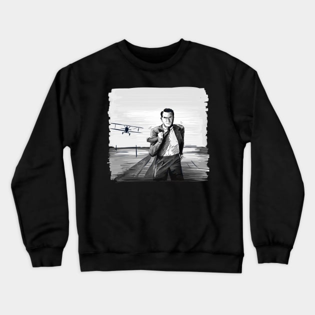 North by Northwest by Alfred Hitchcock Illustration Crewneck Sweatshirt by burrotees